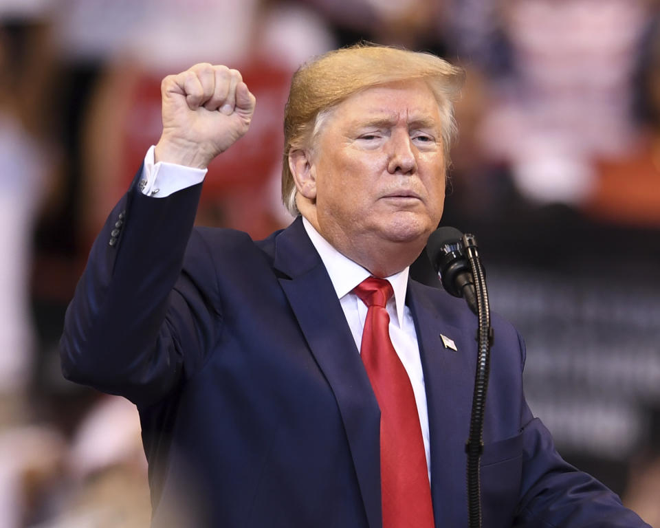 President Donald J. Trump attends a "Keep America Great Rally" at BB&T Center on November 26, 2019 in Sunrise, Florida. Credit: mpi04/MediaPunch 