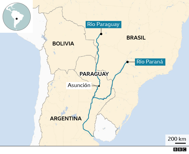 Mapa de los dos ríos.