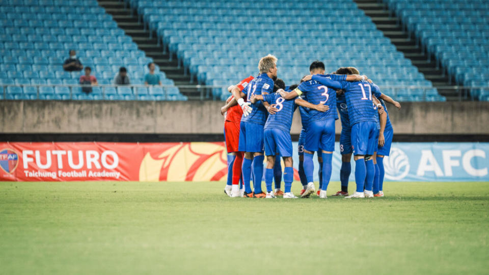 目前AFC CUP小組賽取得三勝的台中FUTURO 。（圖:彭喜豪攝）