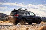 <p>To improve its already extensive off-road capabilities, the running boards and lower body-side moldings of the standard model are deleted. Our respect for the off-road prowess of the Heritage Edition was sealed when we drove the standard 2020 Land Cruiser and the new Heritage Edition back to back on an off-road course.</p>