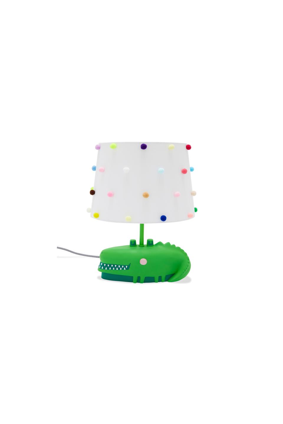 9) Rainbow Dots Shade with Alligator Lamp Base