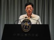 Taiwan's Foreign Affairs Ministry spokeswoman Anna Kao speaks during a press conference in Taipei on May 15, 2013 saying she had refused to see Philippine special envoy Amadeo Perez