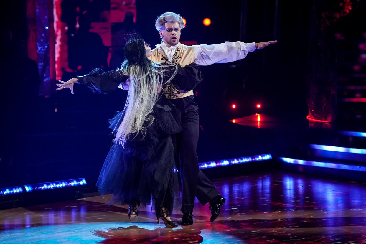 Programme Name: Strictly Come Dancing 2021 - TX: 30/10/2021 - Episode: Strictly Come Dancing - TX6 LIVE SHOW (No. n/a) - Picture Shows: ++LIVE SHOW++ Katya Jones, Adam Peaty - (C) BBC - Photographer: Kieron McCarron