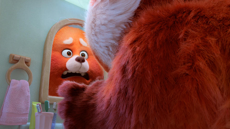 'Turning Red' has been praised for dealing with the idea of puberty, through the lens of a girl who turns into a red panda. (Disney/Pixar)