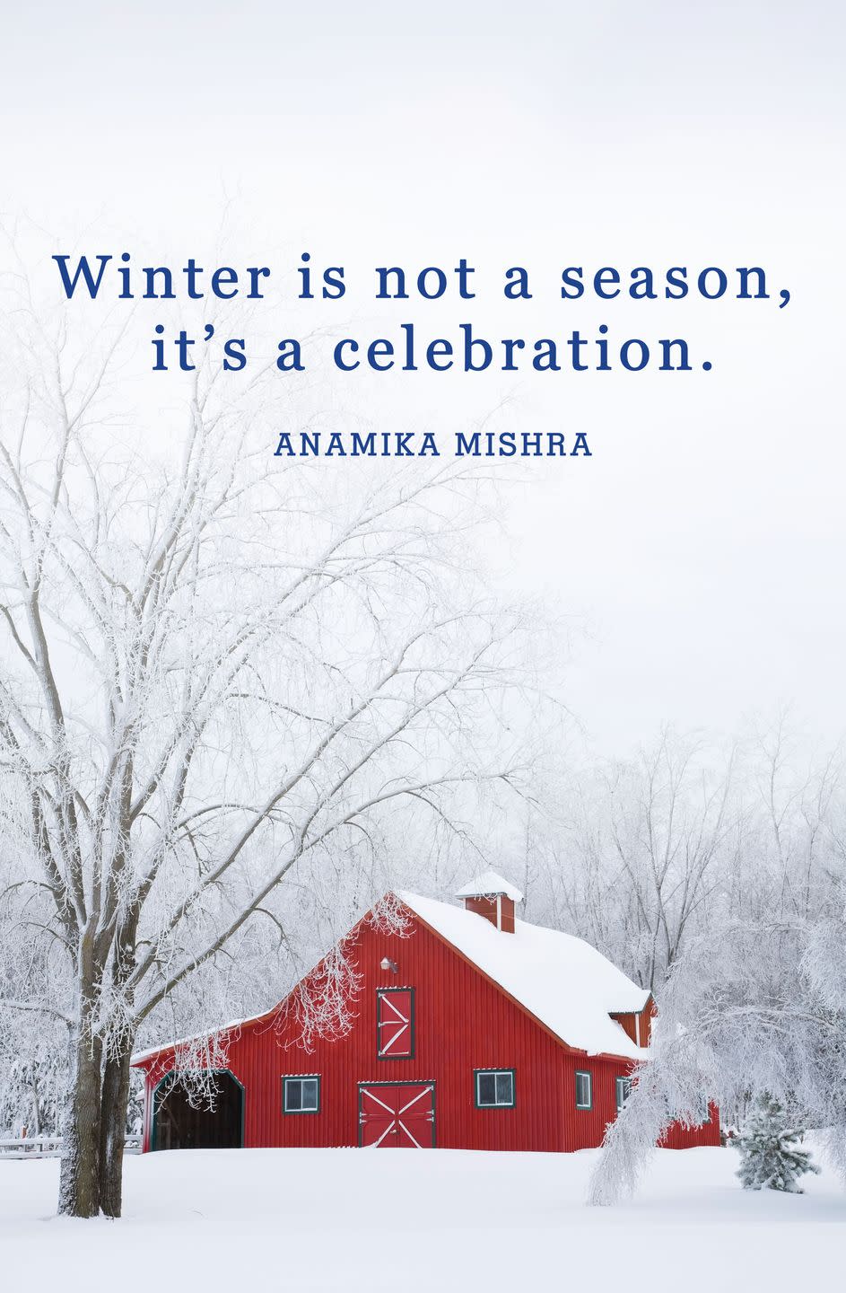 <p>“Winter is not a season, it’s a celebration.”</p>