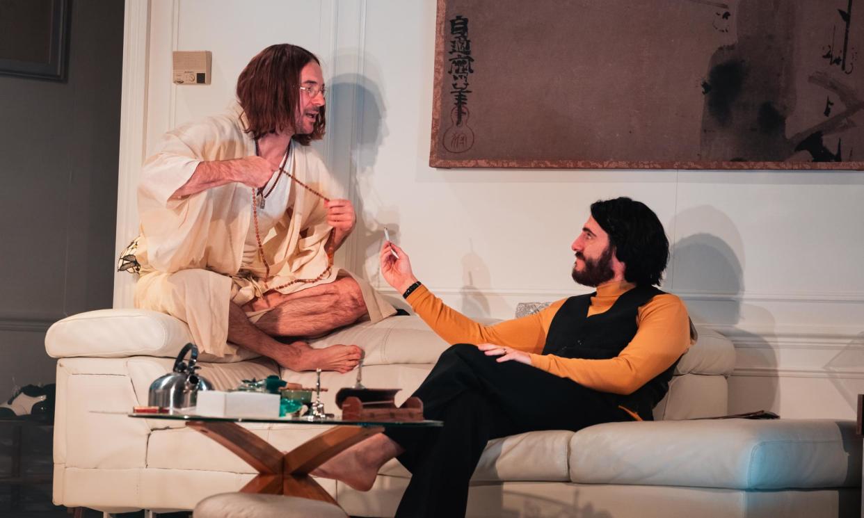 <span>‘Persistent suggestion of latent homosexuality’ … Barry Sloane as John Lennon and Jay Johnson as Paul McCartney in Two of Us.</span><span>Photograph: Ross Kernahan</span>