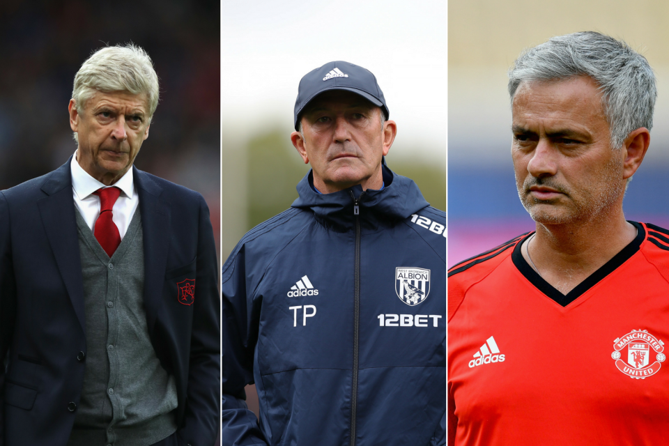 Managerial masters? Arsene Wenger, Jose Mourinho, Tony Pulis