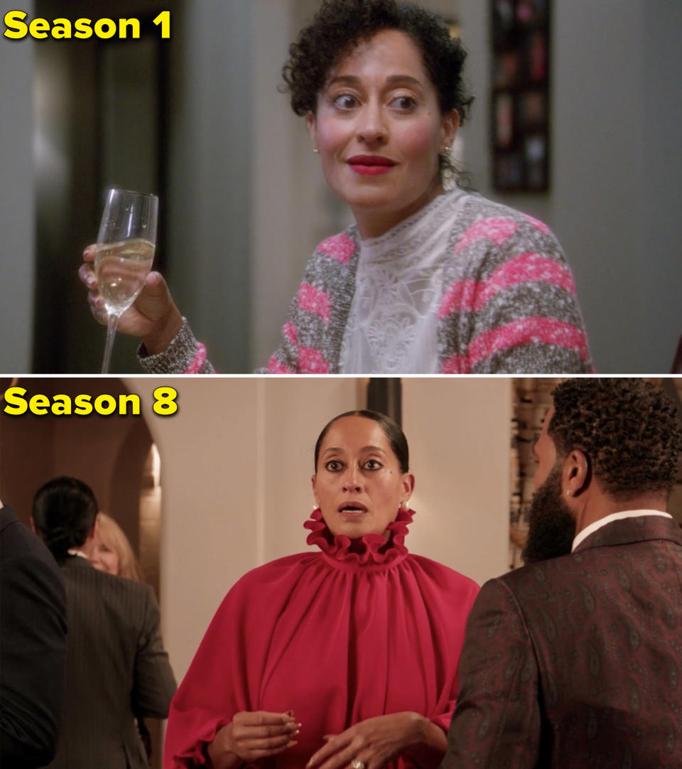 Tracee in Season 1 of Blackish vs Season 8