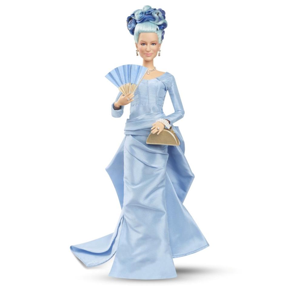 Mattel’s brand-new doll features the iconic actress — who recently starred as the narrator in Greta Gerwig’s 2023 blockbuster “Barbie” — in the Del Core blue dress and hair dyed to match which the “Catherine the Great” star debuted during last year’s Cannes Film Festival. Mattel/SWNS