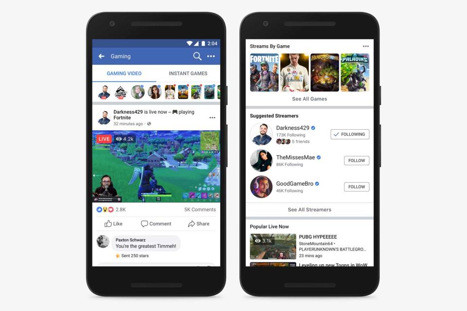 Facebook hasn't been shy about its plans to challenge game streaming services