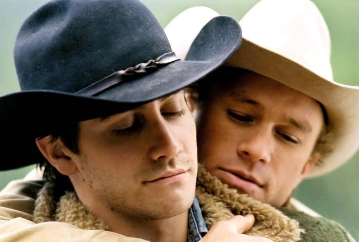 Jake Gyllenhaal and Heath Ledger in "Brokeback Mountain"