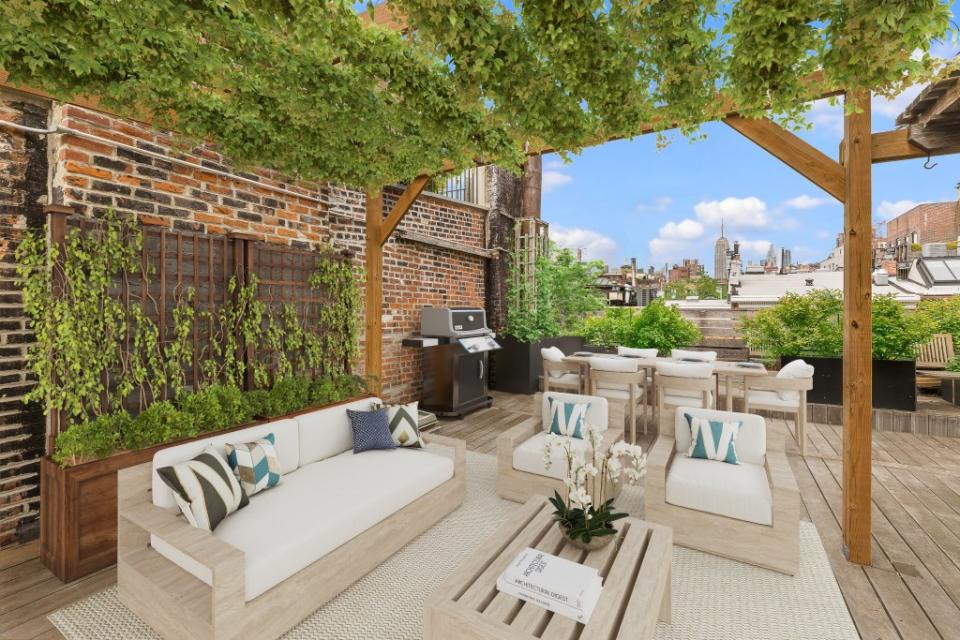 Outdoor, barbecue-equipped spaces abound. Real Estate Production Network