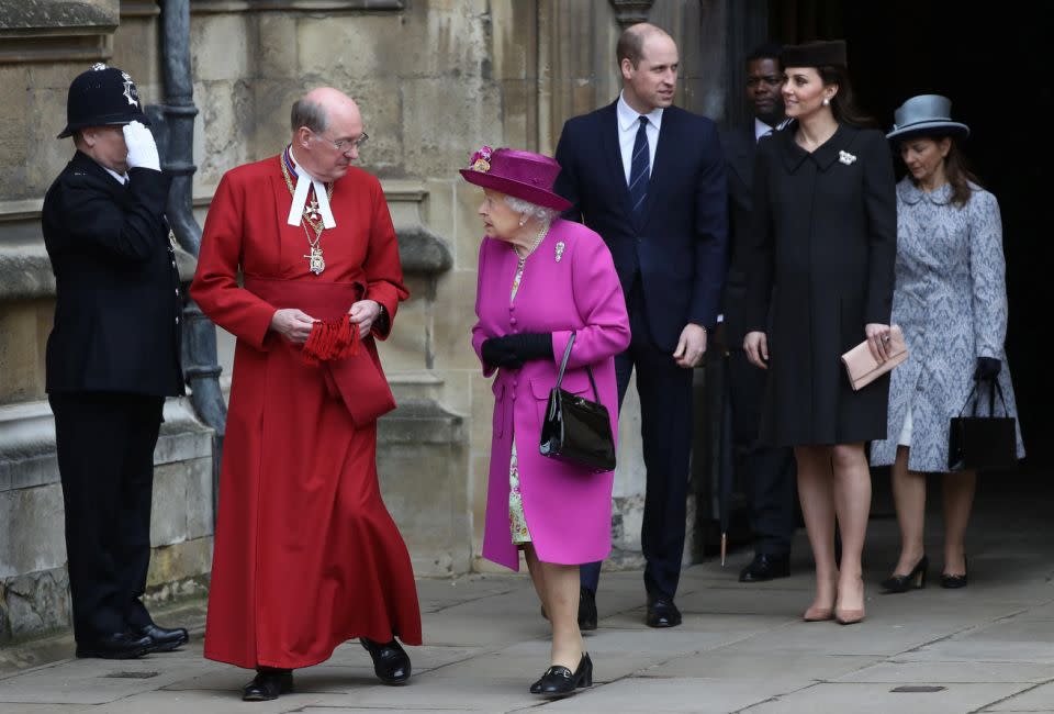 The royal couple broke protocol due to arriving after the Queen. Photo: Getty Images