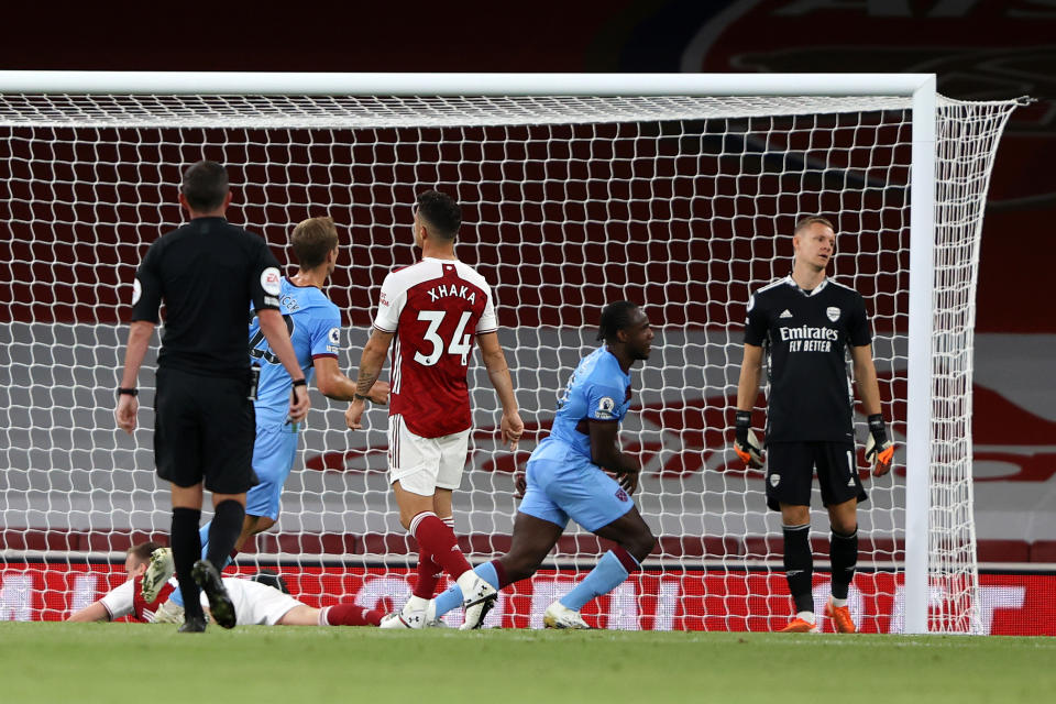 Michail Antonio equalised for West Ham on the cusp of half-timeGetty Images