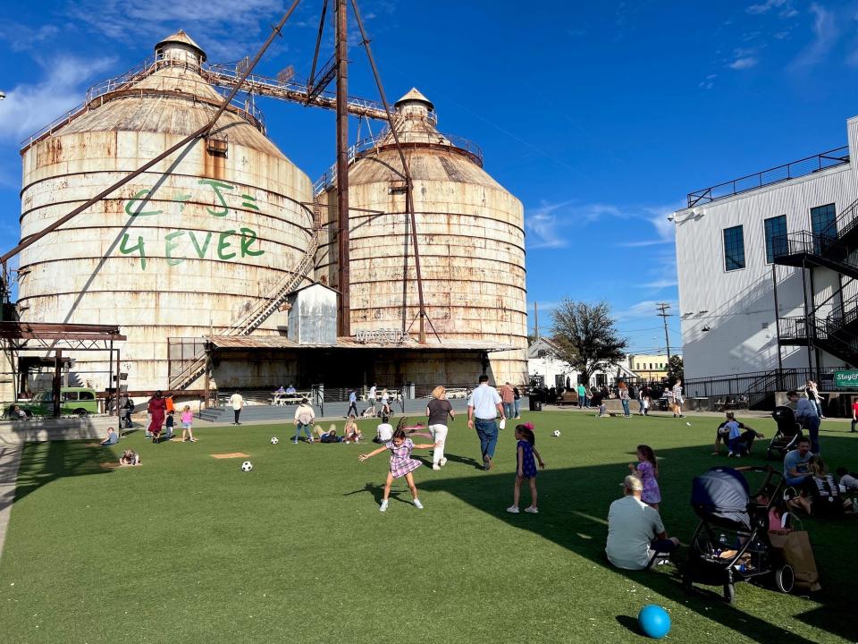 A photo of the Silos in Waco, Texas.