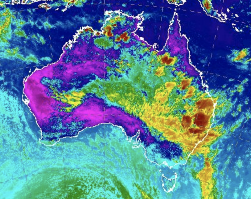 A radar image of the rain across Australia. Source: BOM