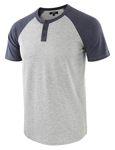 Estepoba Men's Henley Raglan Jersey Shirt