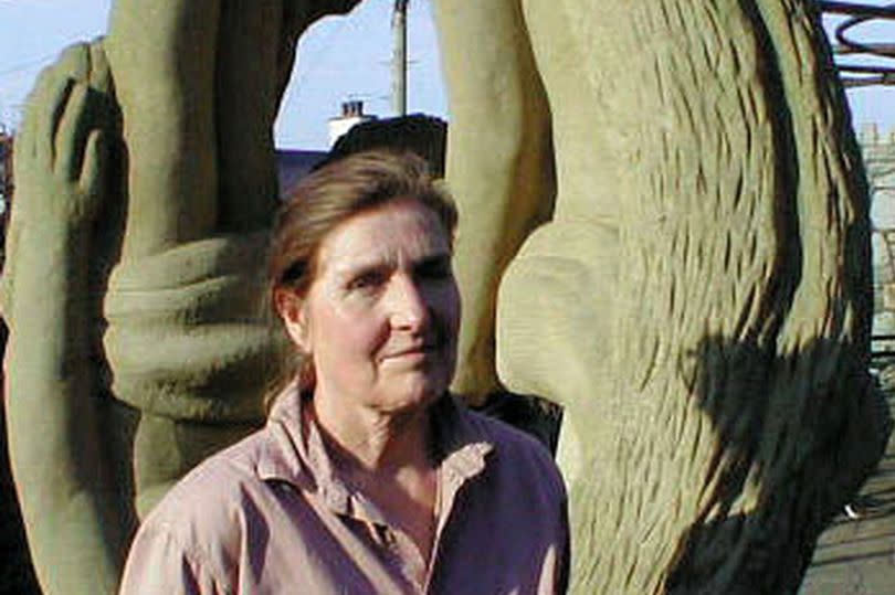 Artist Philippa Jacobs pictured in 2003 while living at North Stack