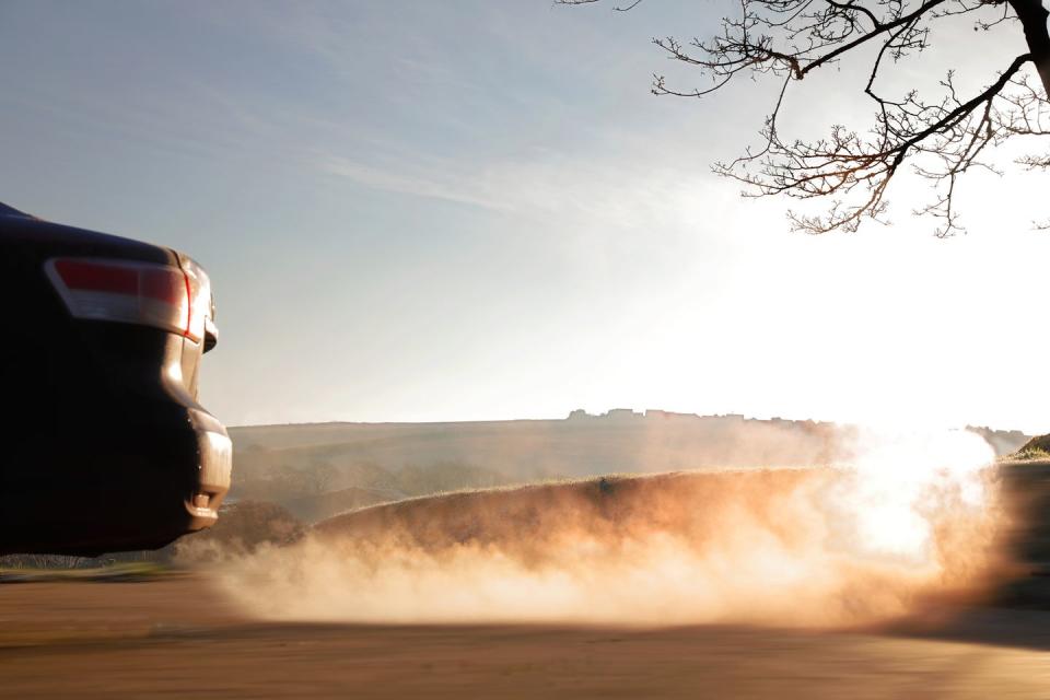 car exhaust on a cold morning