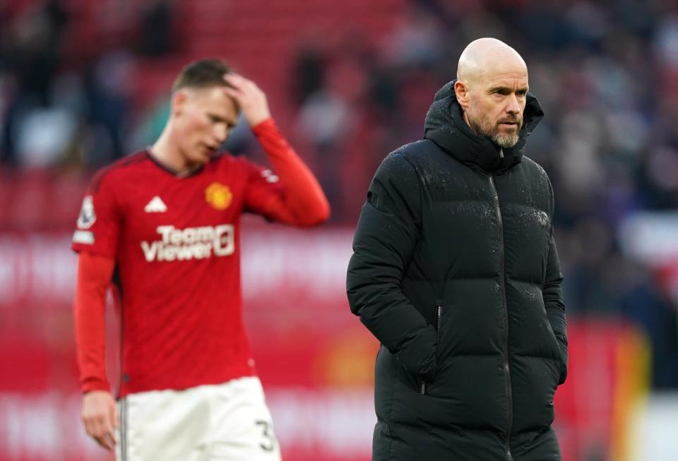Erik ten Hag hopes his team respond positively after losing to Fulham at the weekend (Mike Egerton/PA Wire)