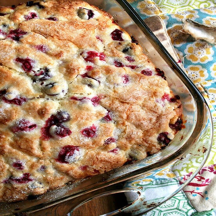 A cranberry breakfast cake.