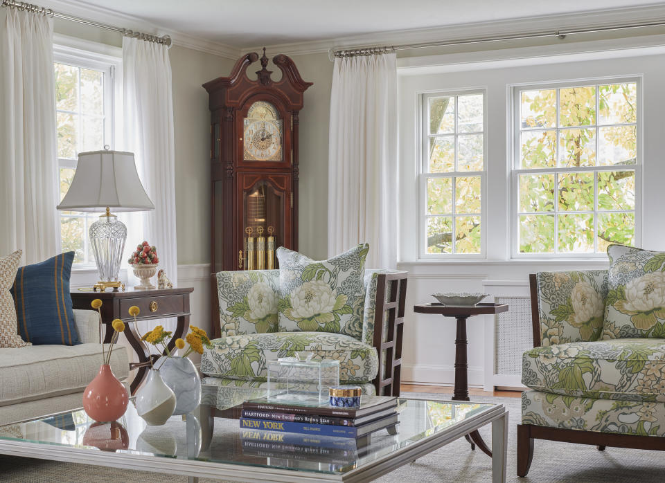 This image shows a living room by Georgia Zikas, a designer in West Hartford, Conn. Designers say vintage pieces can work well with any style and go nicely with modern ones. (Jane Beiles Photography via AP)