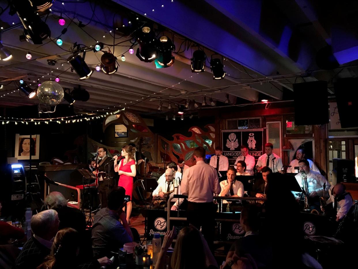 PJ Rasmussen and the Boardwalk Jazz Band perform in 2019 at Langosta Lounge on the Asbury Park boardwalk.