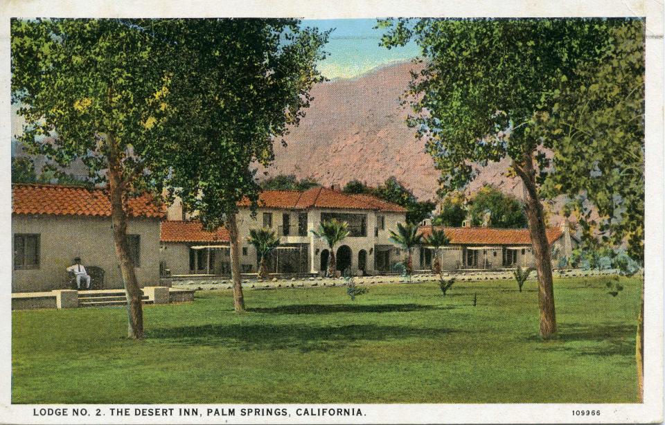 Garden setting of the Desert Inn.