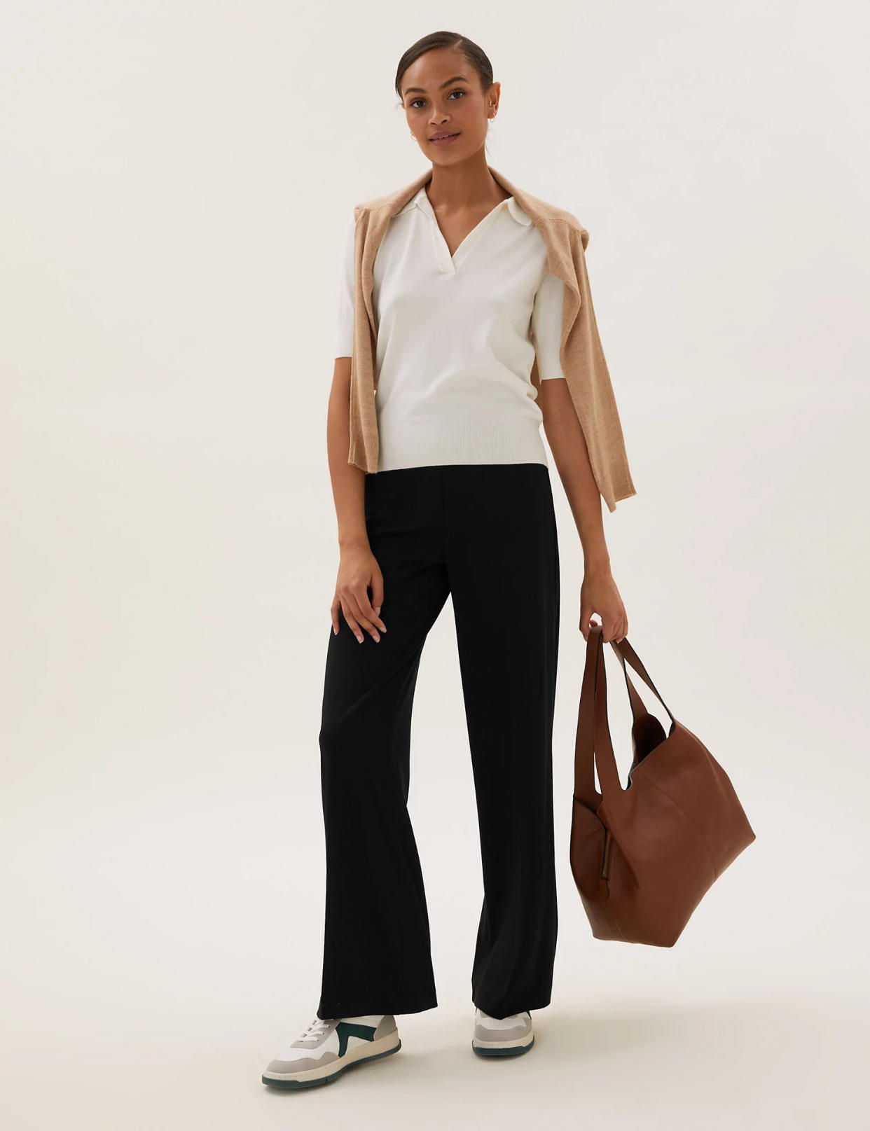 Affordable, versatile and universally flattering - these trousers are the dream. (M&S)