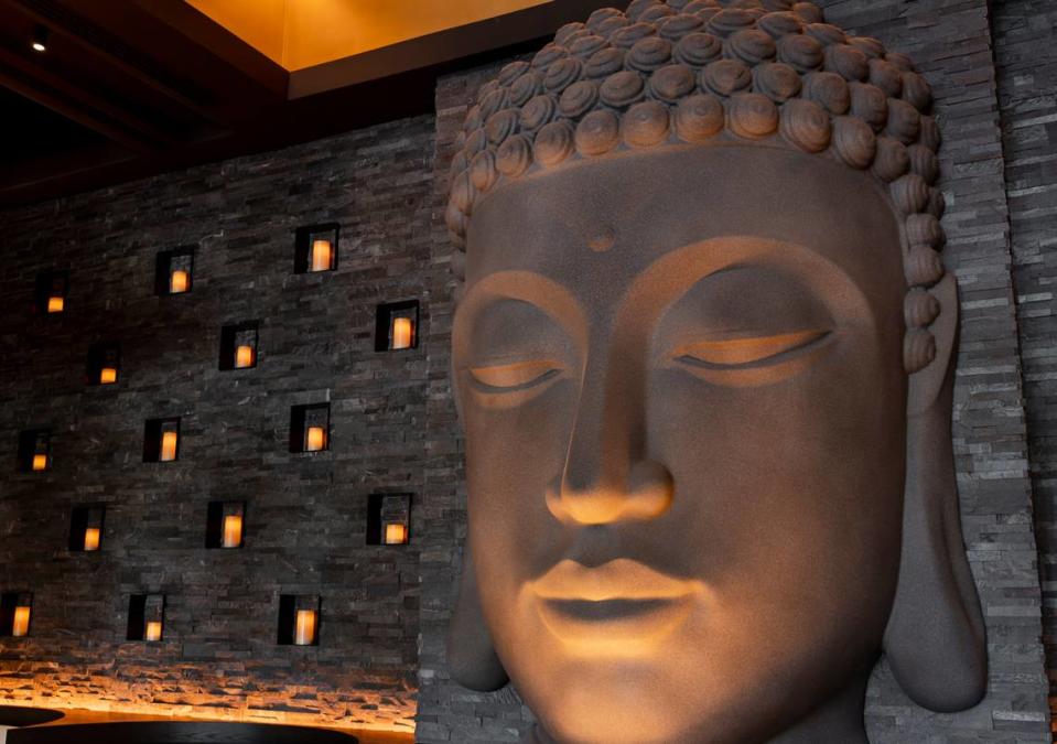 The Buddha in the Toku dining room.