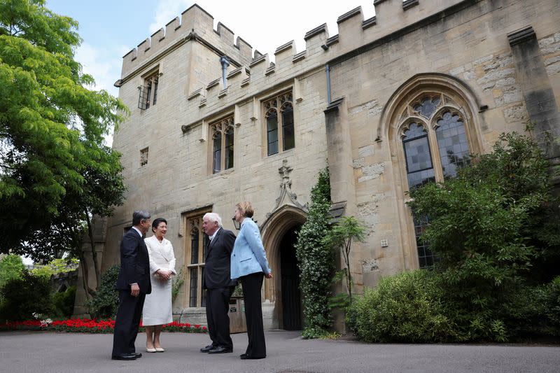 Japan's Emperor Naruhito and Empress Masako visit Oxford University