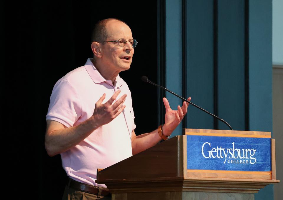 Jonathan Rauch, author of “The Constitution of Knowledge: A Defense of Truth,” speaks at the Braver Angels National Convention at Gettysburg College in Gettysburg, Pa., on Friday, July 7, 2023. | Kristin Murphy, Deseret News