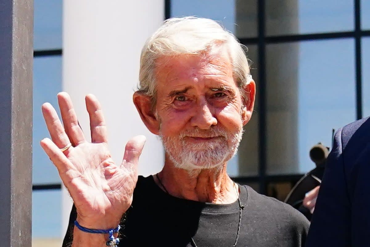 David Hunter outside Paphos District Court in Cyprus after he was released from custody (PA Wire)