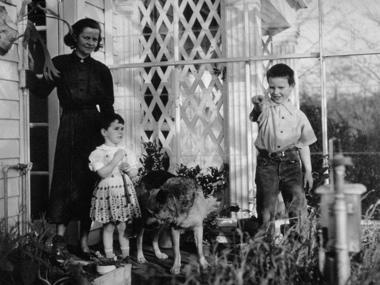 J. Robert Oppenheimer’s wife Katherine and children Katherine and Peter, circa 1940.