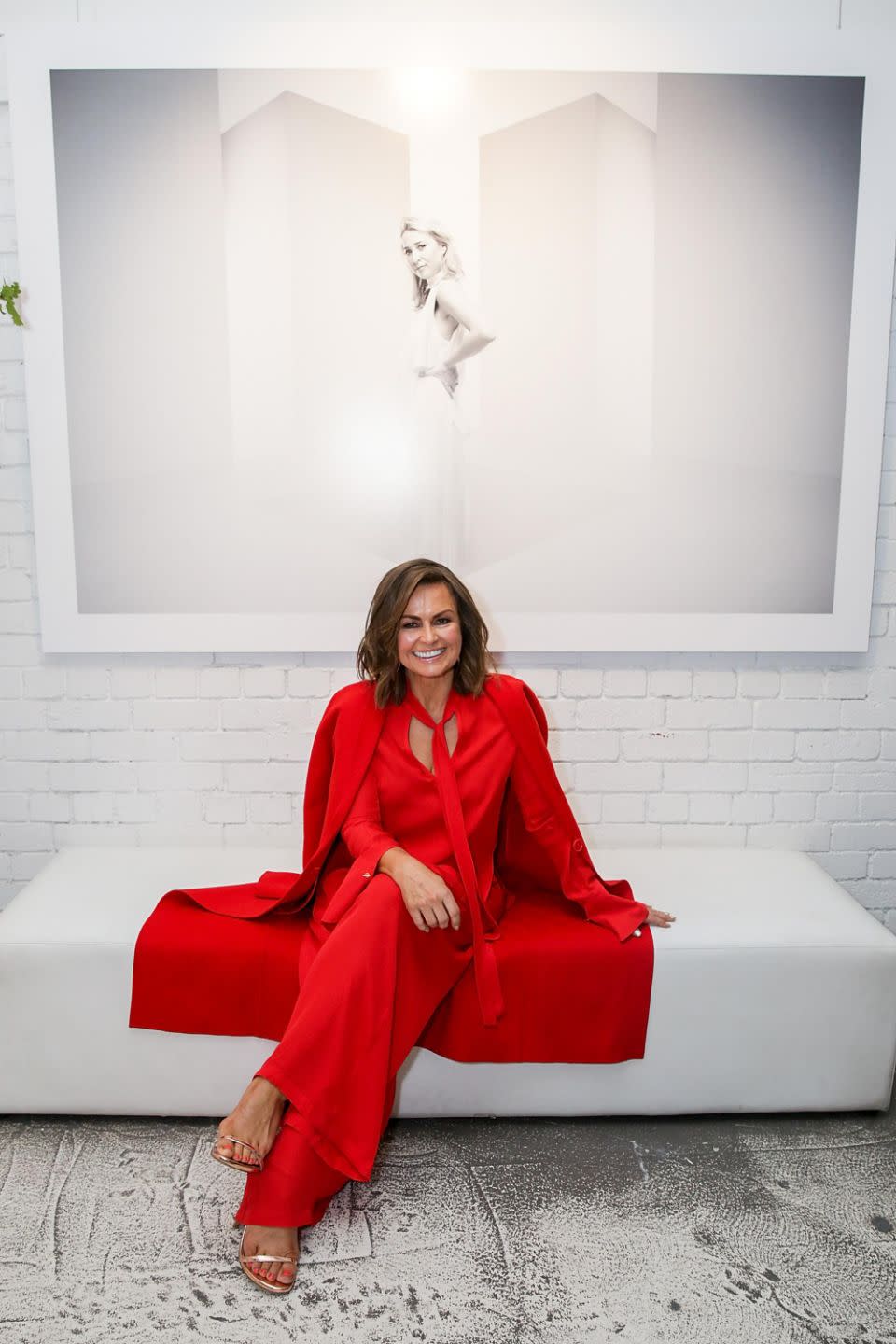 Lisa Wilkinson arrives ahead of Lisa Wilkinson's 'Women of Influence' photographic exhibition at SmartArtz Gallery on October 28, 2016 in Melbourne, Australia. Source: Getty