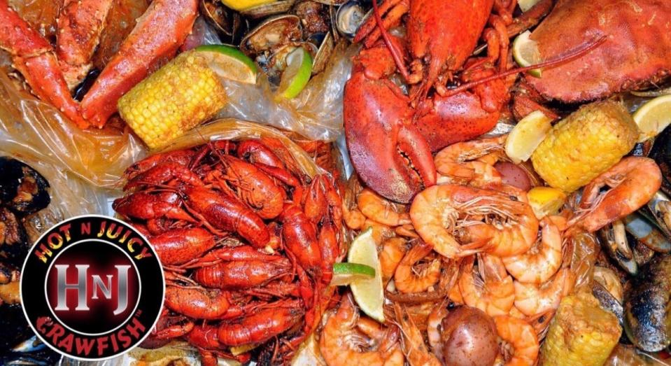 A seafood spread from Hot N Juicy Crawfish. A new location of the seafood joint will open in the Scottsdale 101 Shopping Center.
