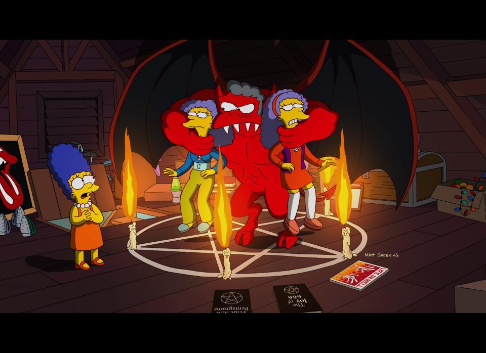 In the 23rd annual "Treehouse of Horror," we go back to ancient times when a Mayan Homer and Marge are witness to the prediction that 2012 will be the end of the world, the Springfield Subatomic Supercollider creates a black hole that terrorizes the city, a little unholy pact Marge when she was younger makes things go bump in the night and Bart travels to 1974 to buy a comic book at cover price but inadvertently disrupts Homer and Marge's courtship in the all-new "Treehouse of Horror XXIII."