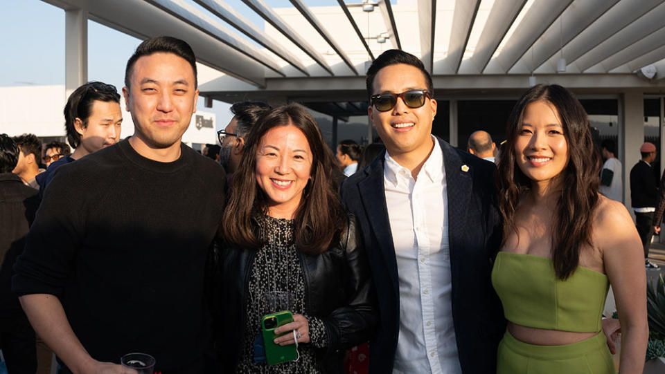 M88 manager Gerald Lee, WME partner Esther Chang, Alan Yang and Christine Ko - Credit: Courtesy of WME