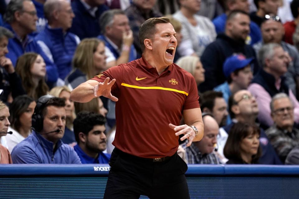 Due to a quirk in the Big 12 schedule, Iowa State men's basketball coach T.J. Otzelberger's team won't be playing at Kansas' Allen Fieldhouse this season.