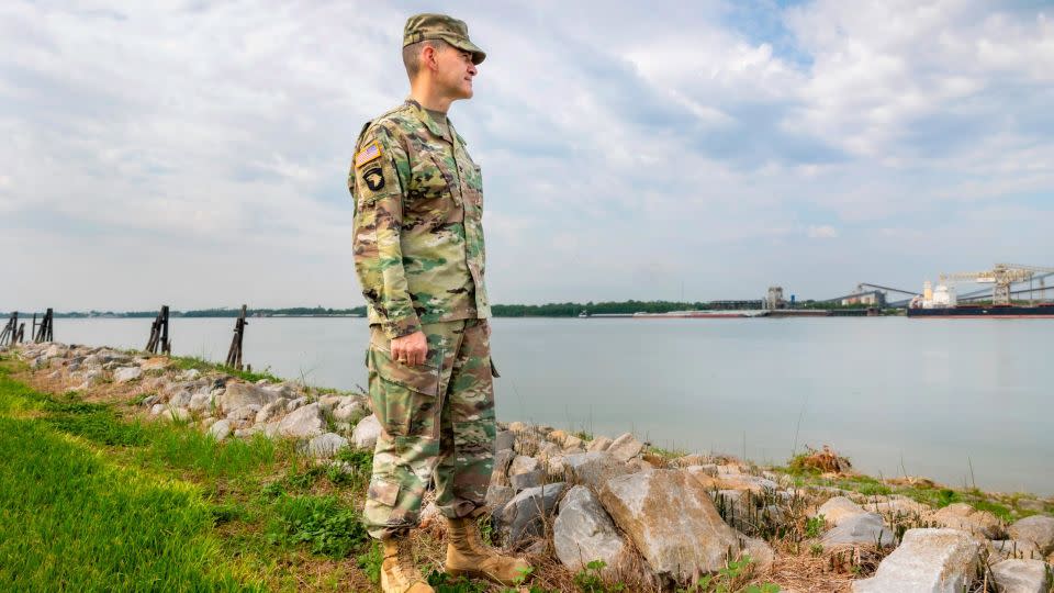 Colonel Cullen Jones, commander and district engineer for New Orleans District US Army Corps of Engineers, meets with the media to talk about the low river concerns in the Mississippi River on September 15. - Chris Granger/The Advocate/AP