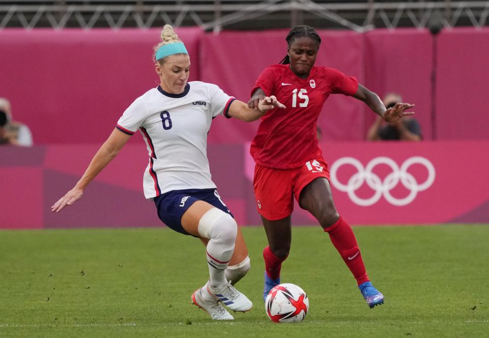 Julie Ertz is on the U.S. women’s roster for the first time since the Tokyo Olympics.