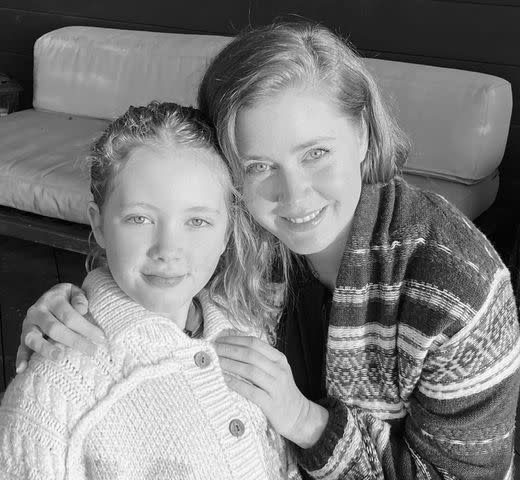 <p>Amy Adams Instagram</p> Amy Adams takes a photo with her daughter Aviana