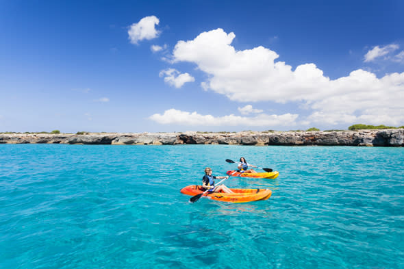 kayaking in Menorca