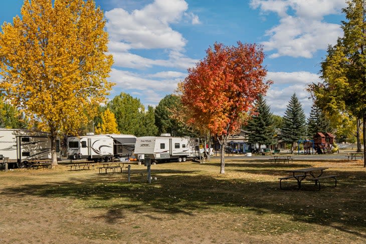 RV sites and playground at Sun Outdoors Garden City