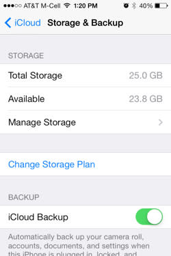 Apple iCloud iOS