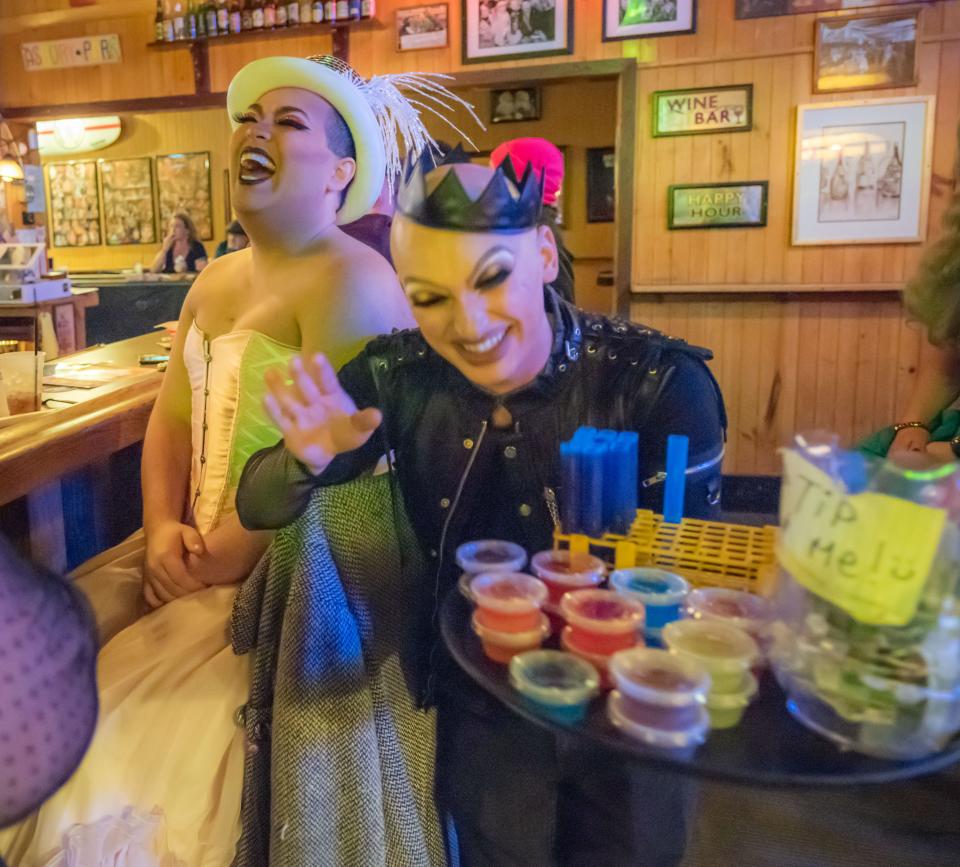 Lady Celestina (left) and E. Licksher, shown in 2019 at Georgie's in Asbury Park.