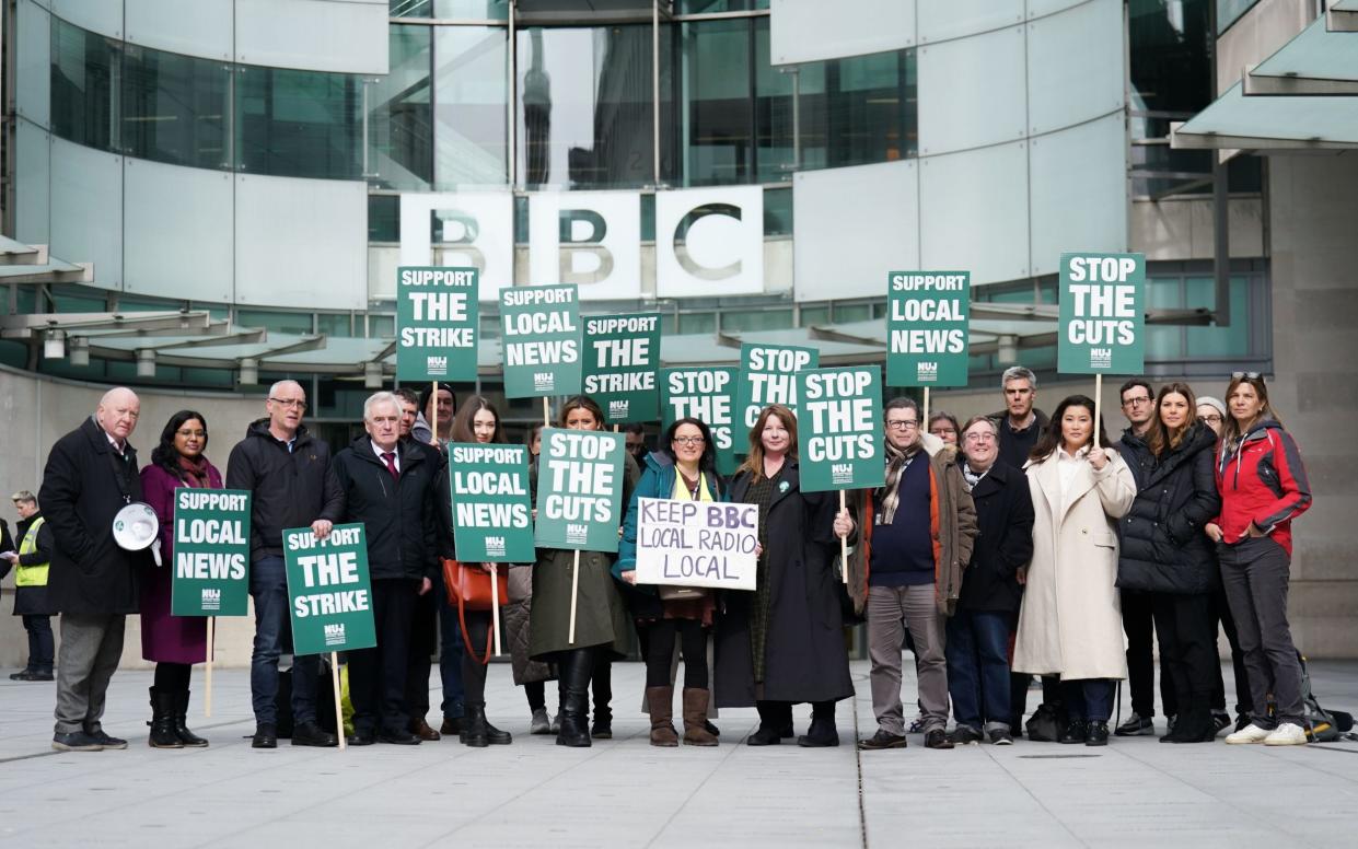 BBC NUJ members strike