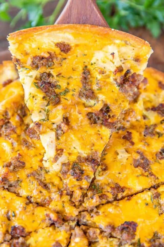<p>As the name suggests, all you need to make this simple breakfast pizza is crescent rolls, hash browns, sausage, eggs, milk, and cheese.</p><p><strong>Get the recipe: <a href="https://www.plainchicken.com/breakfast-pizza/" rel="nofollow noopener" target="_blank" data-ylk="slk:Easy Breakfast Pizza;elm:context_link;itc:0;sec:content-canvas" class="link rapid-noclick-resp">Easy Breakfast Pizza</a></strong></p>