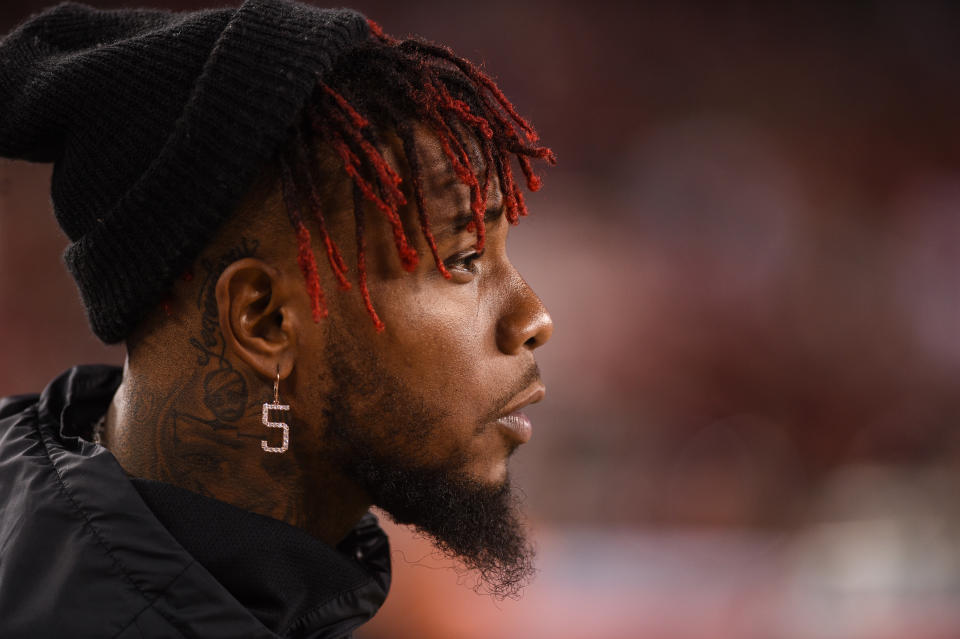 San Francisco welcomed linebacker Kwon Alexander back to practice on Thursday. (Cody Glenn/Icon Sportswire)