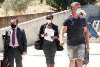 Janice McAfee, a wife of John McAfee, arrives at the Brians 2 prison in Sant Esteve Sesrovires